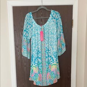 Lilly Pulitzer Blue and Pink Nevie Dress